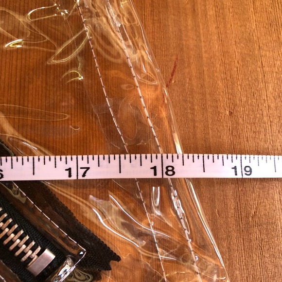 Vintage 90’s  NYC Clear PVC Plastic mini skirt with front Zip RARE - Picture 9 of 10